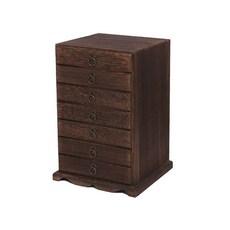 보관함 우드 티박스 서랍식 차 정리함 찻잎 수납통, 7단 추가 받침대 중간 마감, 1개, 1L