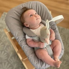 원목 신생아 요람 키트 유아 식탁 의자 친환경 리클라이너 호환 안전한 유아용 하이체어, 핑크 시원한 감촉 침대