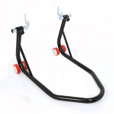 바이크 휠초크 받침 오토바이 브래킷 거치대 앞바퀴 바이크휠초크 바이크휠 타이어, 1개, N. C형 일체형 후륜 기구 블랙 U머리