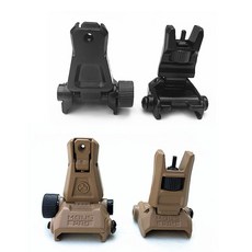 메탈가늠자셋 MBUS 프론트 리어 사이트 가늠자셋 MBUS PRO 각인 가늠자&가늠쇠 에어소프트건 전동건 GBB 가스건 스나이퍼건 악세사리 밀리터리 군장 서바이벌게임, TAN(황색계열), 1개