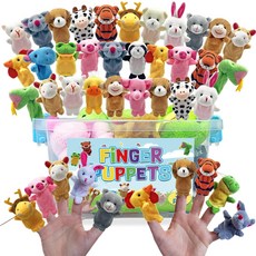손가락 인형 30개 세트 미니 봉제 동물 인형 스토리텔링 교육 학교 생일 파티 용품, 손가락 인형 30개 세트, 미니 봉제 동물 인형, 스토