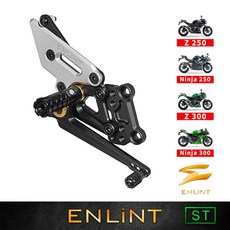 【ENLiNT】ST系列 Ninja250 Ninja300 Z250 Z300 忍3 小忍 忍者300 腳踏後移, 1個, 經典金,標準版-(ABS版)(含金屬油管)