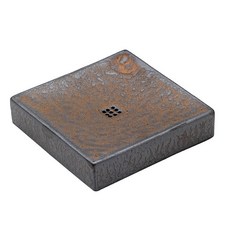 紅芳庭 日式侘寂純陶製壺承 乾泡茶盤 功夫茶道器具 泡茶用具, 九孔款(深色,會有色差), 1個