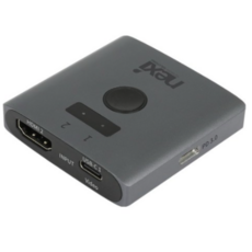 넥시 4K 2:1 HDMI USB PD 충전 스위치, 3개, 2:1 NX-HD0201SW-4KPD