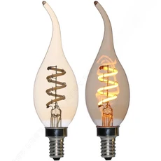 1-10PCS C35 촛불 전구 4W 6W 디 밍이 가능한 Led 필 라 멘 트 220V 110V E12 E14 E27 촛대 기본 불꽃 모양, 04 C35L E14 4W 220V, 01 5PCS, 01 예