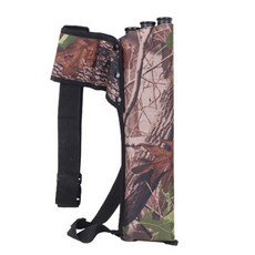 牛津布箭袋 三管箭囊 三管箭壺 可調節射箭袋 弓箭箭袋 箭袋 箭壺 箭筒 耐用三管設計箭架運動配件, 迷彩, 1個