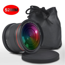 망원렌즈 호환 니콘 호환 DSLR D7100 D7000 D5500 D5300 D5200 D5100 D3500 D3400 D3100 52mm 0.35x HD 광각, 한개옵션0