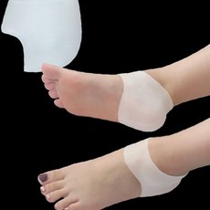 발 뒤꿈치 각질 보호 투명 젤 소재 신발 마찰 완화 발목 착용 커버, 1개