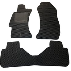 e系列汽車用品 適用於2013-2017年1月IMPREZA 蜂巢式腳踏墊 台灣製造, 黑色, 駕駛座+副駕座+第二排