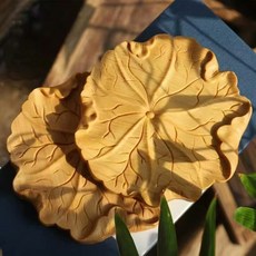 崖柏 荷葉茶杯墊 約8cm, 如圖所示, 1個