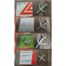 德國製合金飛機模型收藏組：勞達航空、德國貨運、義大利航空、瑞士十字航空附原盒, 1個