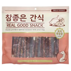 헬로도기 참좋은간식 강아지 건조간식, 오리우유껌, 400g, 1개
