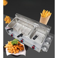 업소용 튀김기 가정용 전기 타이머 핫도그 치킨 돈까스 2구 튀김기계 통닭 감자튀김 츄러스 영업용, 3구