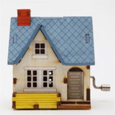 끄니스토어 DIY 수동 오르골만들기 스위트 홈 생일선물 DIY퍼즐, 상세페이지 참조, 1개