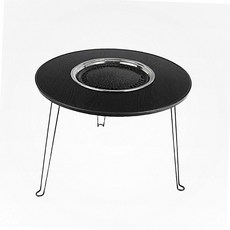 원형 휴대용 캠핑 가정용 바베큐 접이식 야외 고기불판테이블 작은, A. 6종 세트(워터링+탄소스토브)