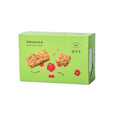 【穀卡卡】燕麥棒-日月潭紅茶/榛果可可/蘋果肉桂(6支/盒), 1個, 燕麥棒-蘋果肉桂