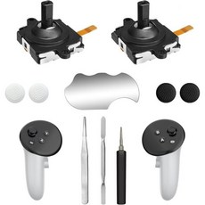 메타 퀘스트 3 컨트롤러용 조이스틱 교체 키트 (1 10\") 럭시싱크 수리 액세서리, 메타 퀘스트 3 컨트롤러용 조이스틱 교체 키트 (1 1