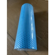 實心泡沫軸肌肉放鬆EVA材質健身按摩軸初學者瑜伽柱浮點滾軸, 1個, 純色藍色
