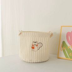 米色刺繡寶寶尿布整理袋, 淺色松鼠 S 14*21cm, 1個