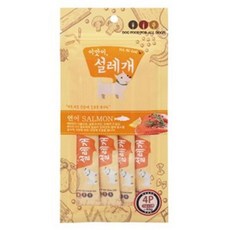 D7 강아지 설레개 연어 캔 피모 피부 4p 애견 파우치 맛좋은강아지간식 맛있는강아지간식 신선, 4개
