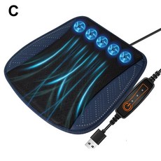 차량용 쿨시트 자동차 통풍시트 USB 냉각시트 여름 쿨링시트 시트쿨러, 면, 봄과 여름, 5 fansblue