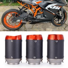 기관차 범용 배기 오렌지 커버 시리즈 NINJA300 DUKE R3 카본 파이버 테일 파이프, 01 polygonaltailcover, 01 polygonaltailcover
