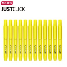 모리스 저스트클릭 노크식 형광펜 노랑색, 1박스, M2 12개입