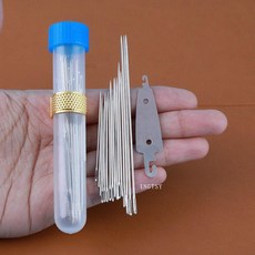 家用手縫針 大眼針 繡花針, 1個, 全套尺寸實用划算混合裝,四十枚鋼針 針瓶穿針器頂針
