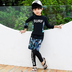 魅依爾 兒童長袖泳衣 速乾材質 防曬係數50