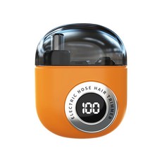 禾統 無感電動鼻毛剪 可水洗 Type-C快充 智慧電量顯示 雙刀頭安全修剪 活力橘