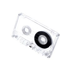 강의 녹음 음악 생성과 호환되는 플라스틱 카세트 테이프 45분/60분/90분 투명 케이스 플라스틱 질감 투명 재생, 1개, 45 minutes, 1SA204708_YSW