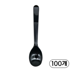 생활엔 국내산 데일리핏 아이스크림 미니 스푼 블랙 12cm, 100개, 1개입