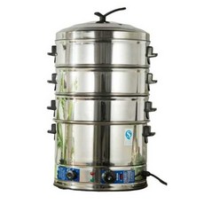 딤섬 스팀기계 클라우디나 만두 스팀 찜통 찜솥 2층 대형, 가스 증기선 40cm 15cm 기선
