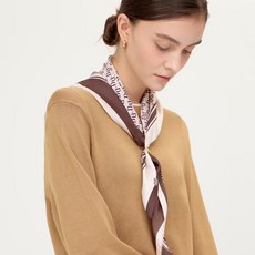 닥스 DAKS DCSC5F814P2 [SILK100%] 핑크 DD 패턴 실크 사각 스카프 (링)