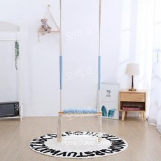 실내철봉 그네의자 밧줄 로프 행잉체어 싱글 1인용 천장 원룸 인테리어, 블루, 3박스