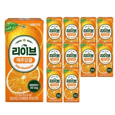 서울우유 리이브 제주감귤 주스, 190ml, 11개