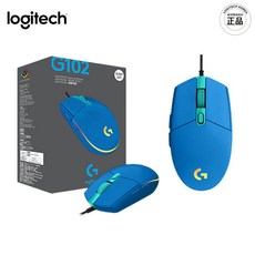 로지텍 G102 2세대 LIGHTSYNC 게이밍 유선마우스, G102 국내정품박스 AS2년, 블루 (BLUE)