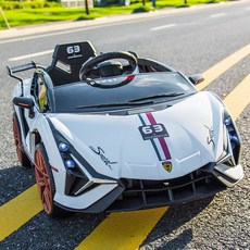 어린이 전동차 스윙 원격조종 오프로드 용 자동차 장난감, 1개, 화이트 듀얼 드라이브