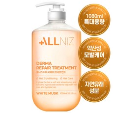 올니즈 더마 리페어 단백질 약산성 모발케어 대용량 트리트먼트 화이트머스크향, 1개, 1080ml