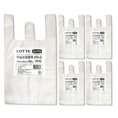 롯데이라이프 비닐봉투 백색, 3L, 630개