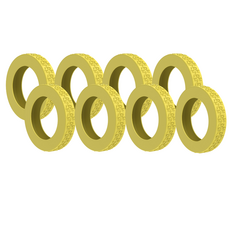 2025 프리미엄 캐리어바퀴보호 실리콘 커버 대 중 소 사이즈, 1세트, 옐로우