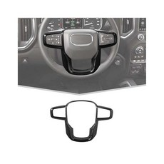 JeCar GMC 시에라 1500 2019-2025와 호환되는 스티어링 휠 트림 커버 2500HD/3500HD 2020-2024용 유콘 2021-2024용 탄소 섬유 텍스, 나뭇결