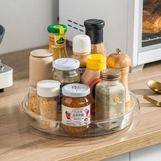 U-RIGHTAESTHETIC 旋轉調味料架, 透明色, 1套