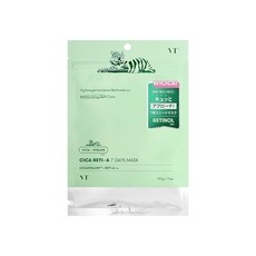 VTCOSMETICS (브이티코스메텍스) 시카레치A 마스크 레티놀 모공 스킨케어 한국화장품 시트 마스크 (7매입), 1개