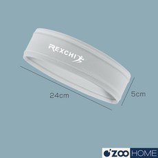 運動吸汗頭帶- 高彈力透氣吸汗運動髮帶，跑步瑜珈適用, 1個, 淺灰｜運動吸汗頭帶, 淺灰