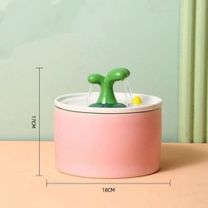 陶瓷貓咪飲水機 1L 綠色大號, 粉色大號, 1個