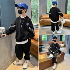 UPPERCUT 주니어 오버핏 맨투맨 트레이닝복 키즈 상하복세트 남녀공용