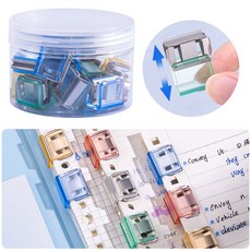 가나 크리스탈 핸디 푸쉬클립 20P 원통케이스포함 셀프 제본 바인딩 푸쉬 클립