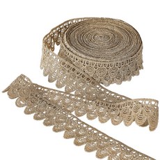 스판덱스 나일론 기퓌레 신축성 레이스 트림 스트레치 장식 DIY 스포츠웨어 언더웨어 수영복 액세서리, 1개, 탄 455