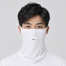 프라데라 자외선차단 스포츠 골프 런닝 사이클 유브이오프마스크, 1개, 화이트
